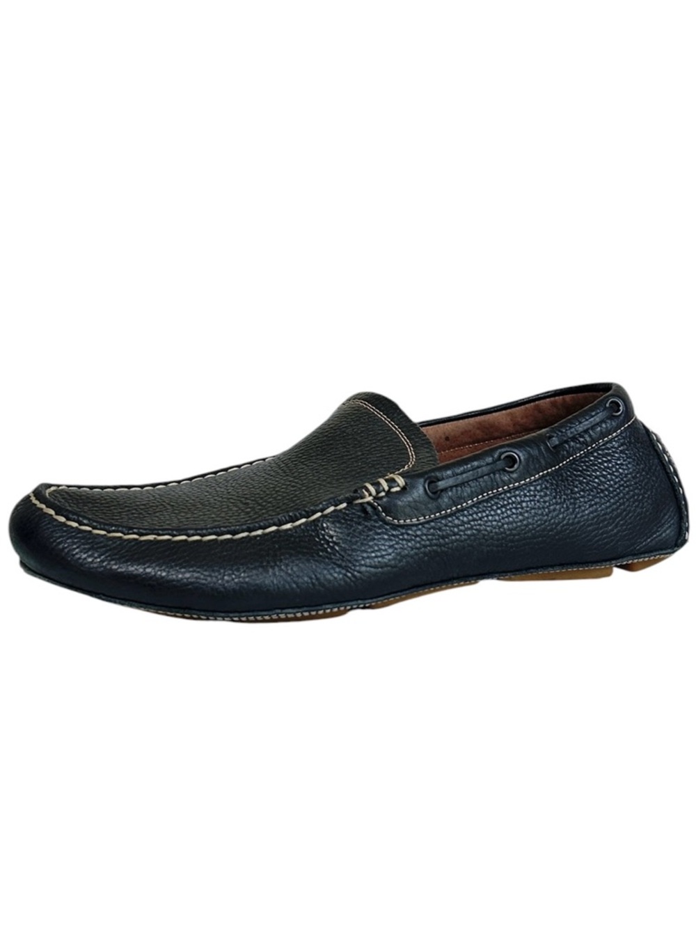 Banana Republic Leather Driving Loafers Men’s 10.5 M Black Pebbled Leather Mocs